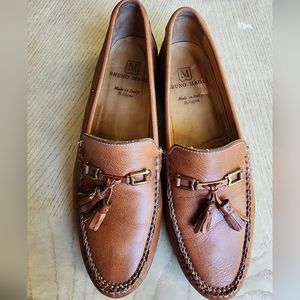 Bruno Magli tassel loafers cognac
